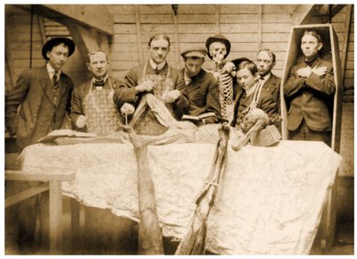 Victorian Medical Students with Cadavers by Unknown
